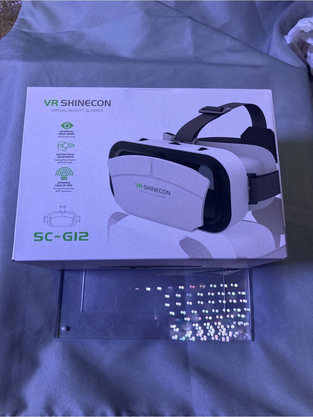 SC-G12 White VR Headset – Comfortable Virtual Reality Glasses